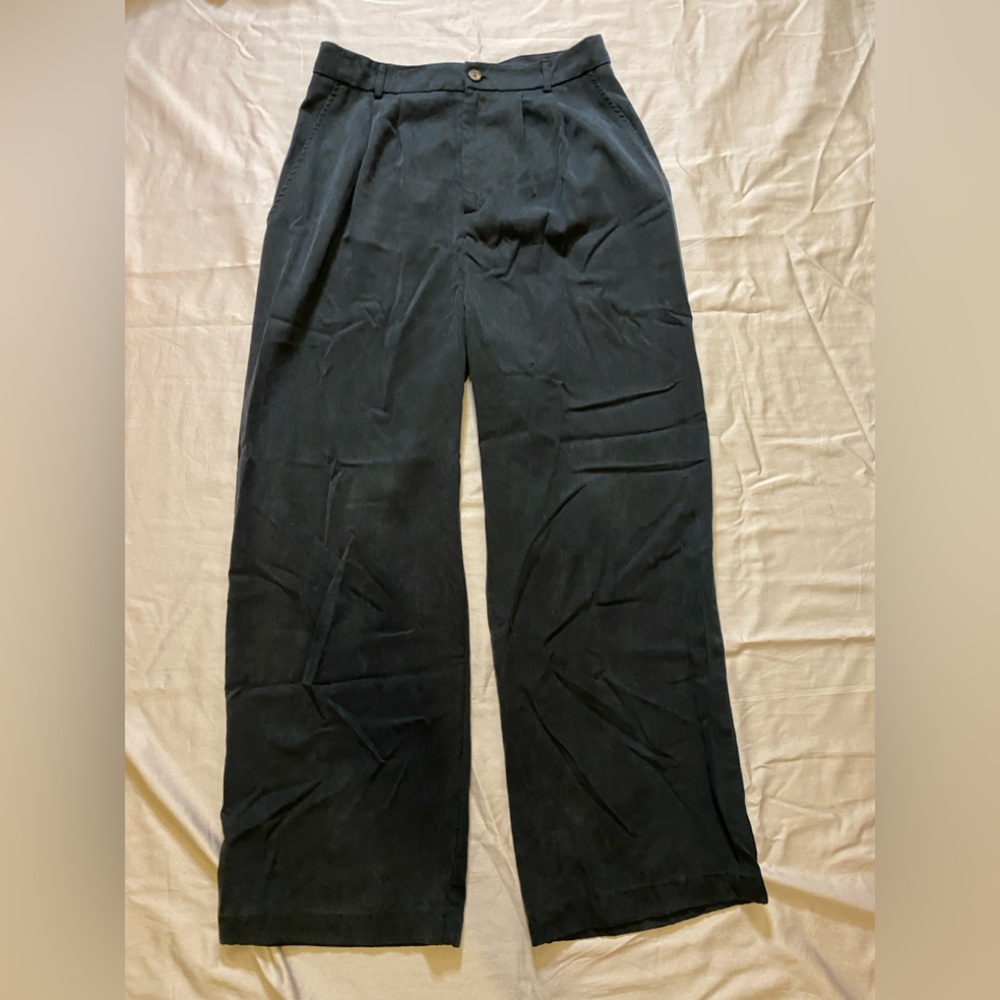 Reformation Black Dress Pants with Relaxed Fit Size 10